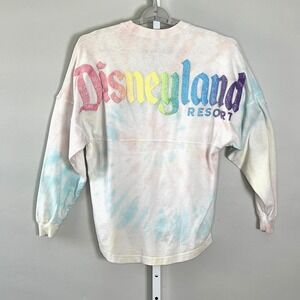 Disneyland Resort Spirit Jersey Long Sleeve Shirt Tie-Dye Rainbow Oversized‎ XS
